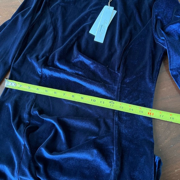 NWT Belle Poque Velvet Dress | SIZE L | Navy blue - Picture 8 of 8